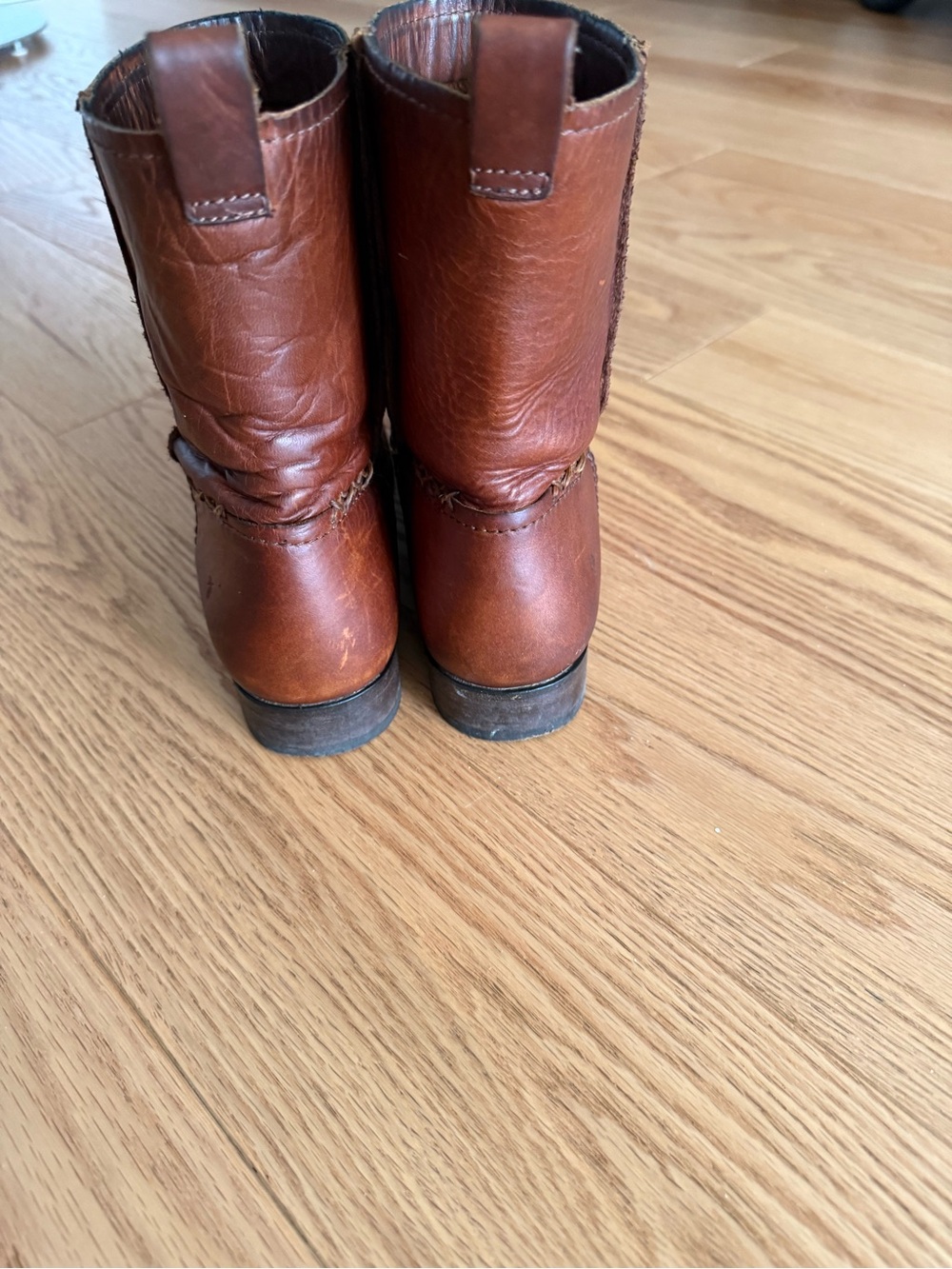 Frye Brown Leather Mid-Calf Women's Boots - Picture 4 of 5